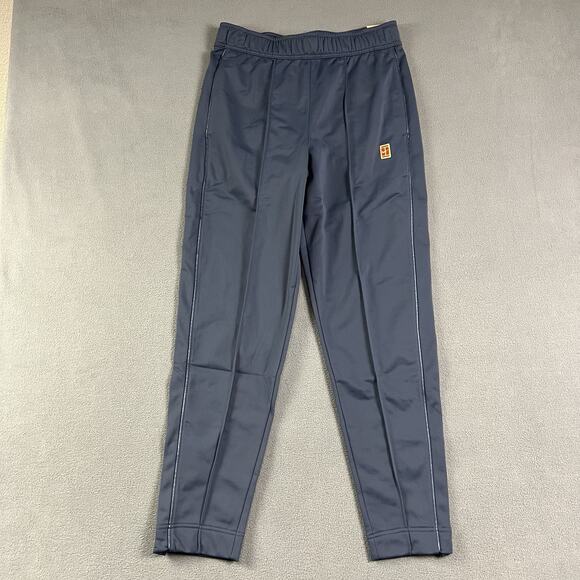 Nike Pants Mens Small Blue Court Heritage Tennis Track Zip Up Athletic Pockets - Picture 1 of 12